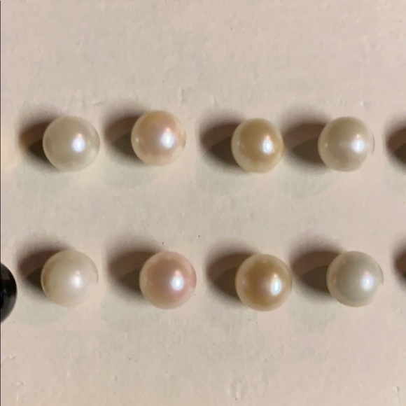 Hematite, Tigers Eye, Onyx Pearl earrings. - Picture 4 of 8